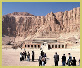 Deir el-Bahri (Hatshepsut's Temple) on the West Bank of the UNESCO world heritage site, Ancient Thebes and its Necropolis at Luxor, Egypt