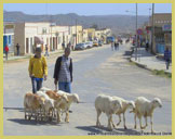 Principal road through one of the informal neighbourhoods of Asmara, Eritrea’s Modernist City, designated as a UNESCO World Heritage Site