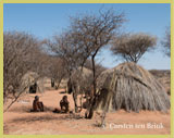 A typical ǂKhomani-San settlement amongst the thorn trees in South Africa’s ǂKhomani-San Cultural Landscape UNESCO world heritage site