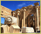 The Archaeological Site of Leptis Magna UNESCO world heritage site, Libya contains some of the most magnificent Roman public buildings in north Africa 