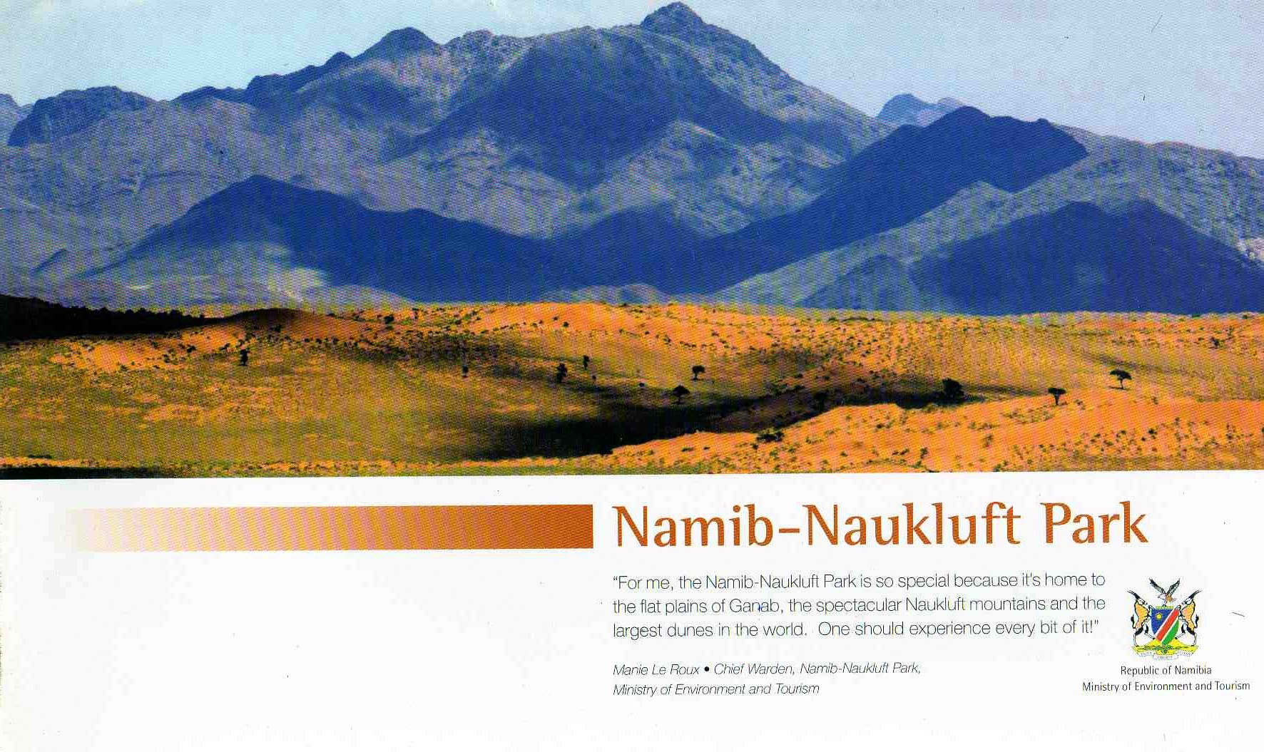 Namib Sand Sea Naukluft Park Brochure