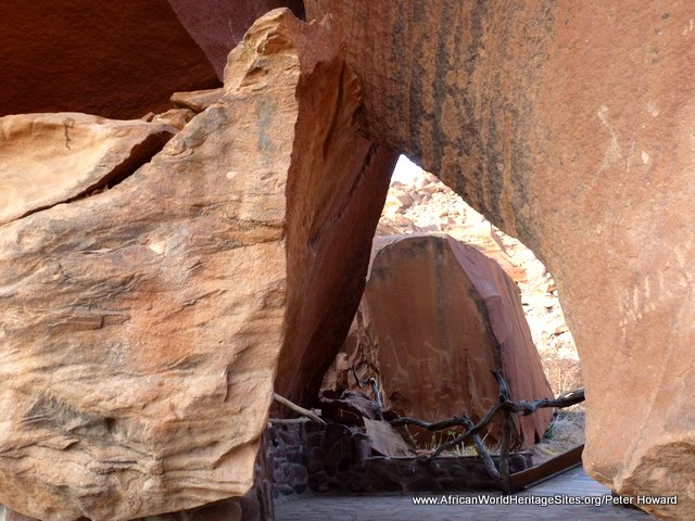 A critical aspect of the rock art at Twyfelfontein is its position in the landscape, often at perceived entry points to the supernatural world