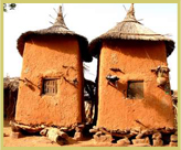 Traditional granary buildings at the Cliff of Bandiagara - Land of the Dogons world heritage site in Mali