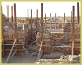 Restoration work underway at the Coptic christian archaeological site of Abu Mena (UNESCO world heritage site near Alexandria, Egypt)