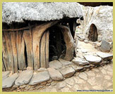 Traditional house within Chief Gezahegne Woldu's compound in the Konso Cultural Landscape UNESCO world heritage site, Ethiopia