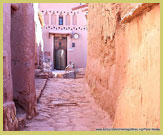 One of the narrow alleyways within the fortified Ksar of Ait-Ben-Haddou (a UNESCO world heritage site near Ouarzazate, Morocco)