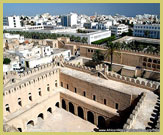 Interior courtyard of the Ribat, a fortified monastery in the Medina of Sousse UNESCO world heritage site, Tunisia