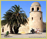 Walls and turret of the Aghlabid-era Great Mosque in the Medina of Sousse UNESCO world heritage site, Tunisia