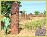 One of the tallest single stone monoliths at Wassu in The Gambia (one of the four sites selected to represent the Stone Circles of Senegambia under the UNESCO world heritage site designation)