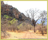 The Tsodilo hills world heritage site is located in a dry semi-desert area of Kalahari sands in northern Botswana