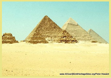 The great pyramids at Giza, Egypt